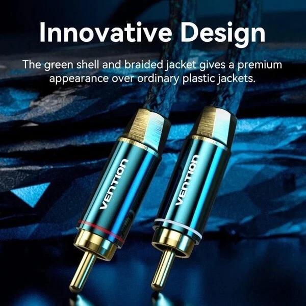 Premiu Cable AUX 3.5mm Jack to 2 RCA Audio Cable Twin Phono Speaker Stereo - Image 3