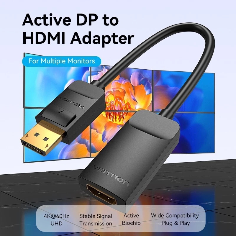 4K Display Port DP To HDMI Female Cable Adapter Converter Display Port for HDTV