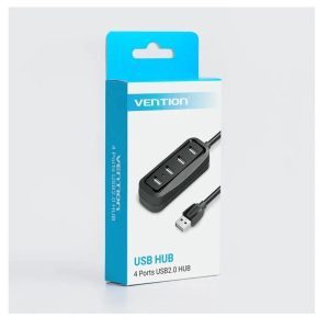 Vention 4 Port USB 2.0 HUB Connect 4 Devices to 1 PC/Laptop USB Outlet 15cm