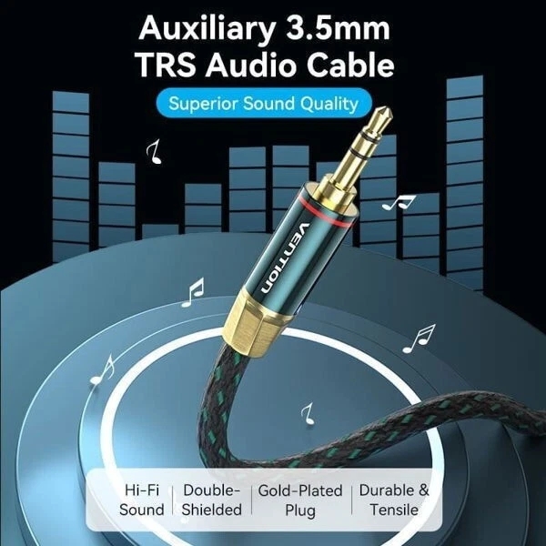 Aux Cable Jack To Jack 3.5Mm Audio Lead Male Stereo Car PC Phone Plug Premium - Image 2