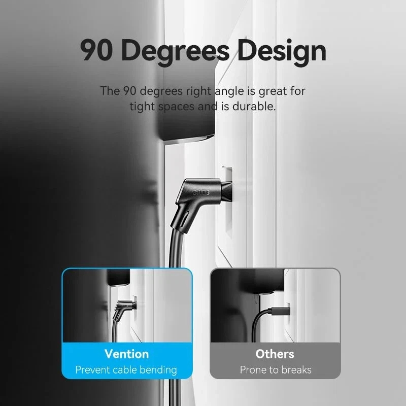 RJ45 Ethernet Network LAN Cable Cat5e Right Angled Patch Lead Internet 2m-5m - Image 3