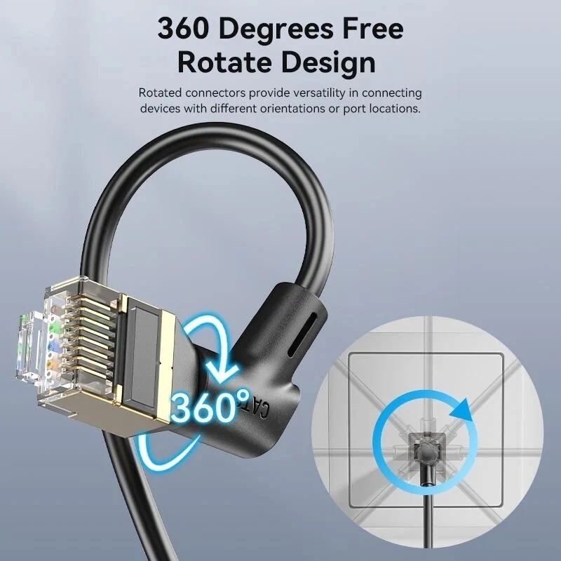 RJ45 Ethernet Network LAN Cable Cat5e Right Angled Patch Lead Internet 2m-5m - Image 18