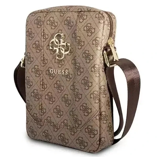 Guess Shoulder Bag 10" Brown 4G Metal Logo Adjustable Strap for Table Phone - Image 3
