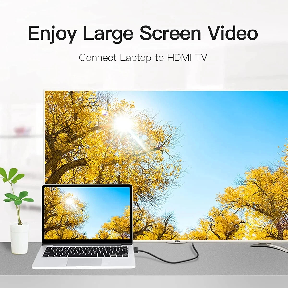 HDMI to DVI Cable DVI-D PC 4K 60H Laptop Monitor TV Adapter Converter Lead - Image 6