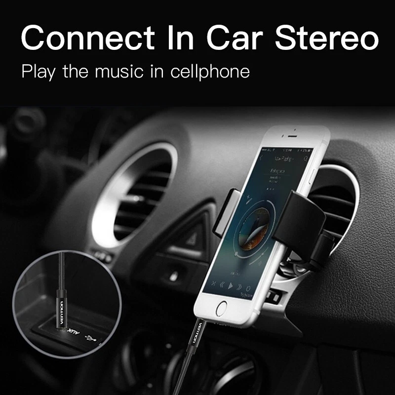 Headphone Aux Cable Audio Lead 3.5mm Jack to Jack Stereo PC Car Male 1m to 1.5m - Image 3