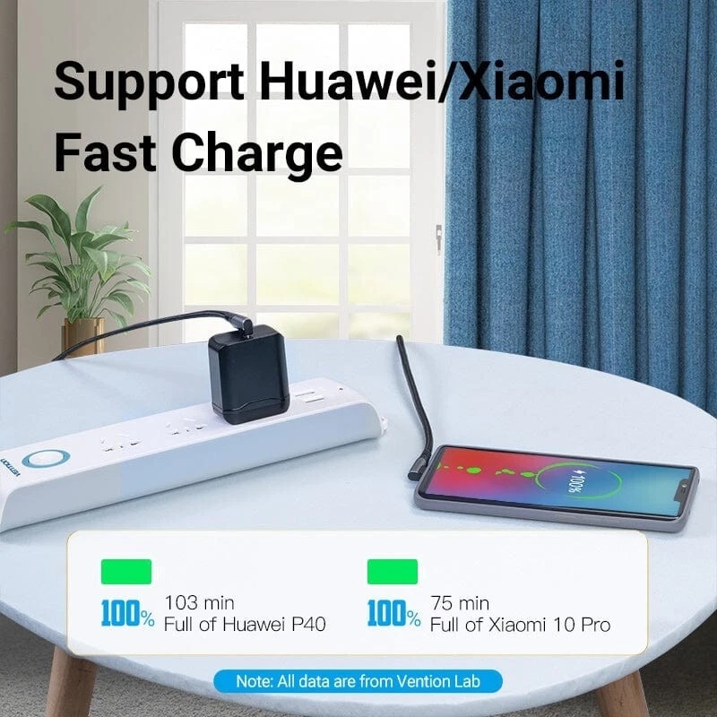 90 Degree Double End Right Angle PD 100W Fast Charging USB C to USB Type C Cable - Image 9