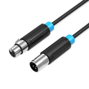 XLR 3Pin Microphone Male to XLR 3Pin Female Extension Audio Cable 1 Meter