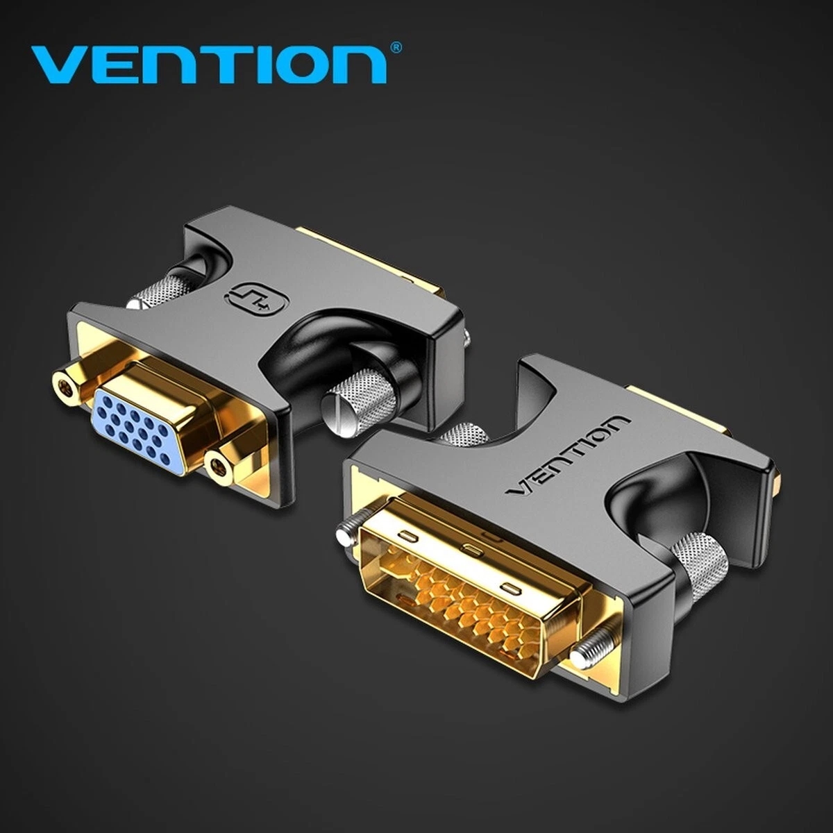 DVI-D to VGA Adapter DVI 24+1 Male SVGA 15 Pin Female Converter for PC Laptop UK - Image 2