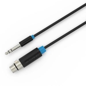 Male XLR to TRS Stereo 6.35mm Jack Low Noise Balanced Microphone Patch Cable 10m
