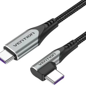90 Degree Data Line Right Angle PD 100W Fast Charging USB C to USB Type C Cable