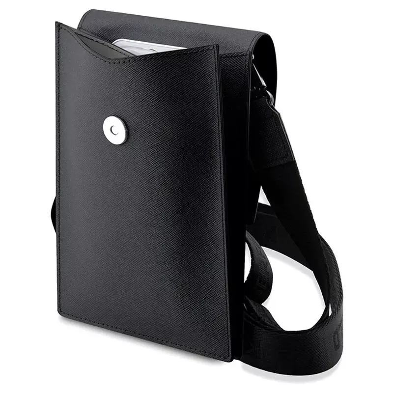 Genuine Karl Lagerfeld Saffiano Smartphone Shoulder Bag with Card Slots Black - Image 4