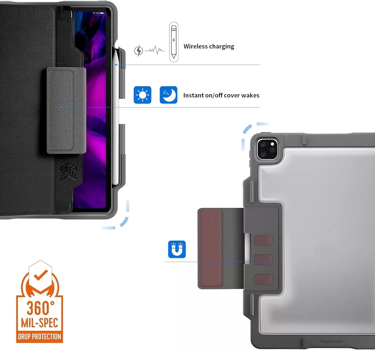 STM Rugged Case Plus Stand Case for Apple iPad Pro 12.9 3rd 4th Gen - Image 6