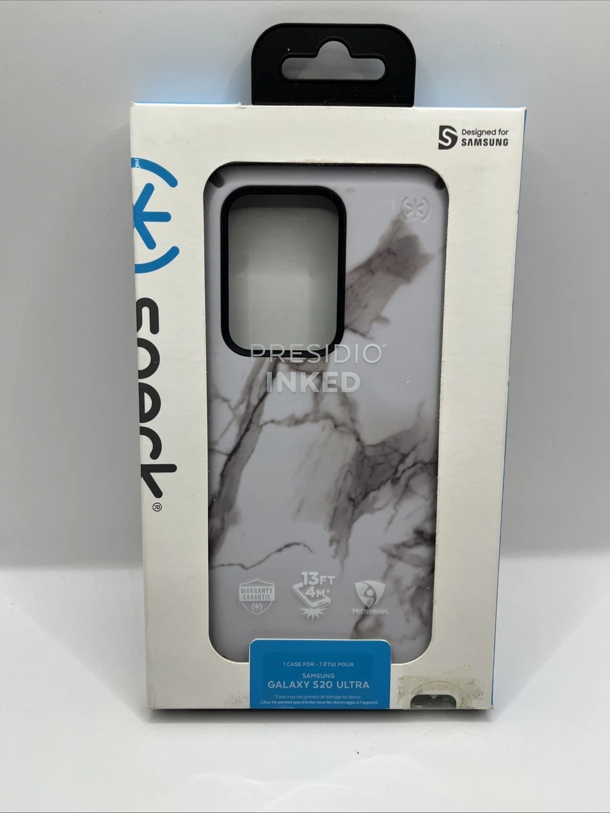 Speck Presidio Inked for Samsung Galaxy S20 Ultra Carrara Marble Matte Grey