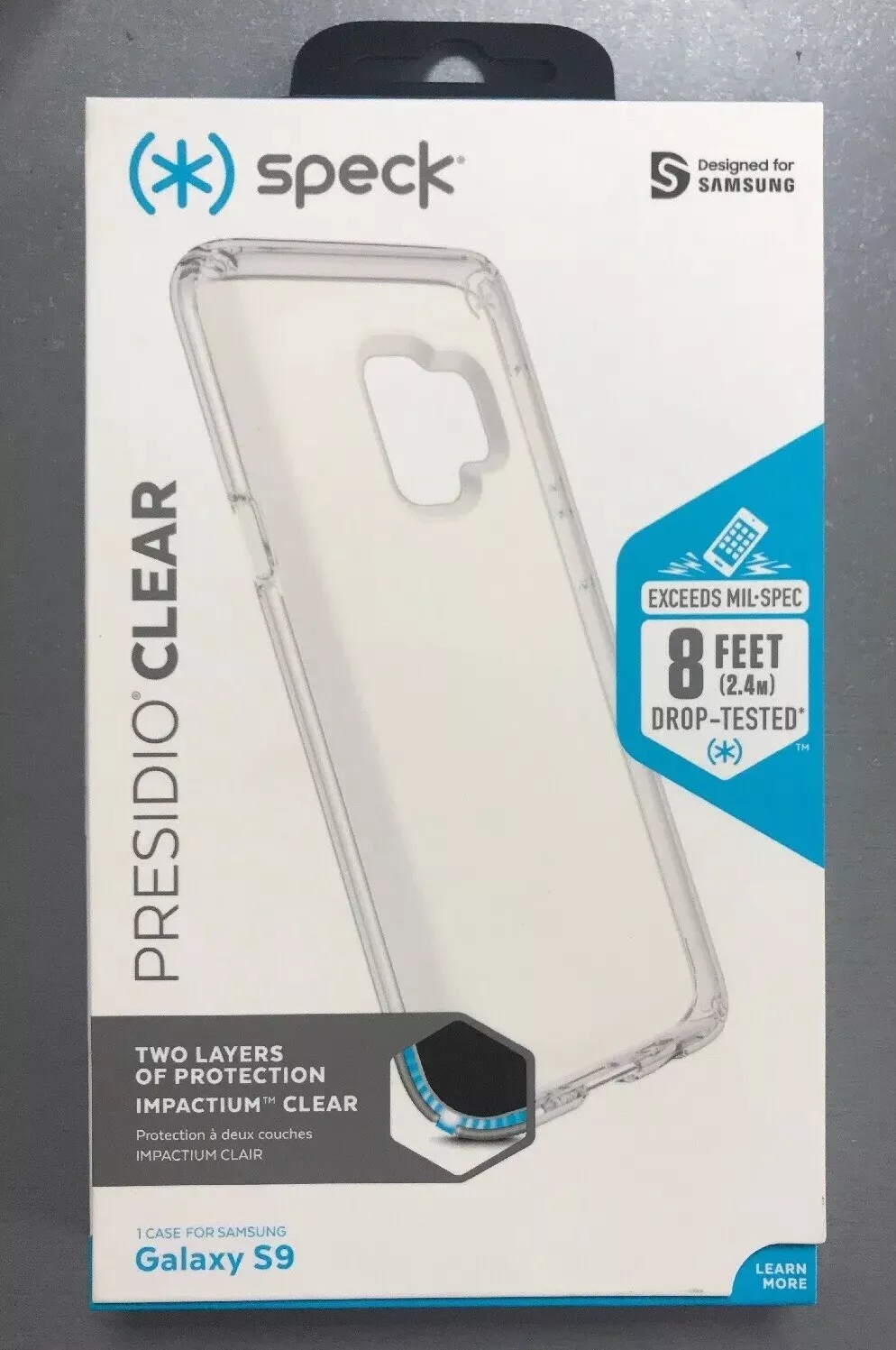 Genuine Speck Presidio Clear Transparent Impact Case for Samsung Galaxy S9