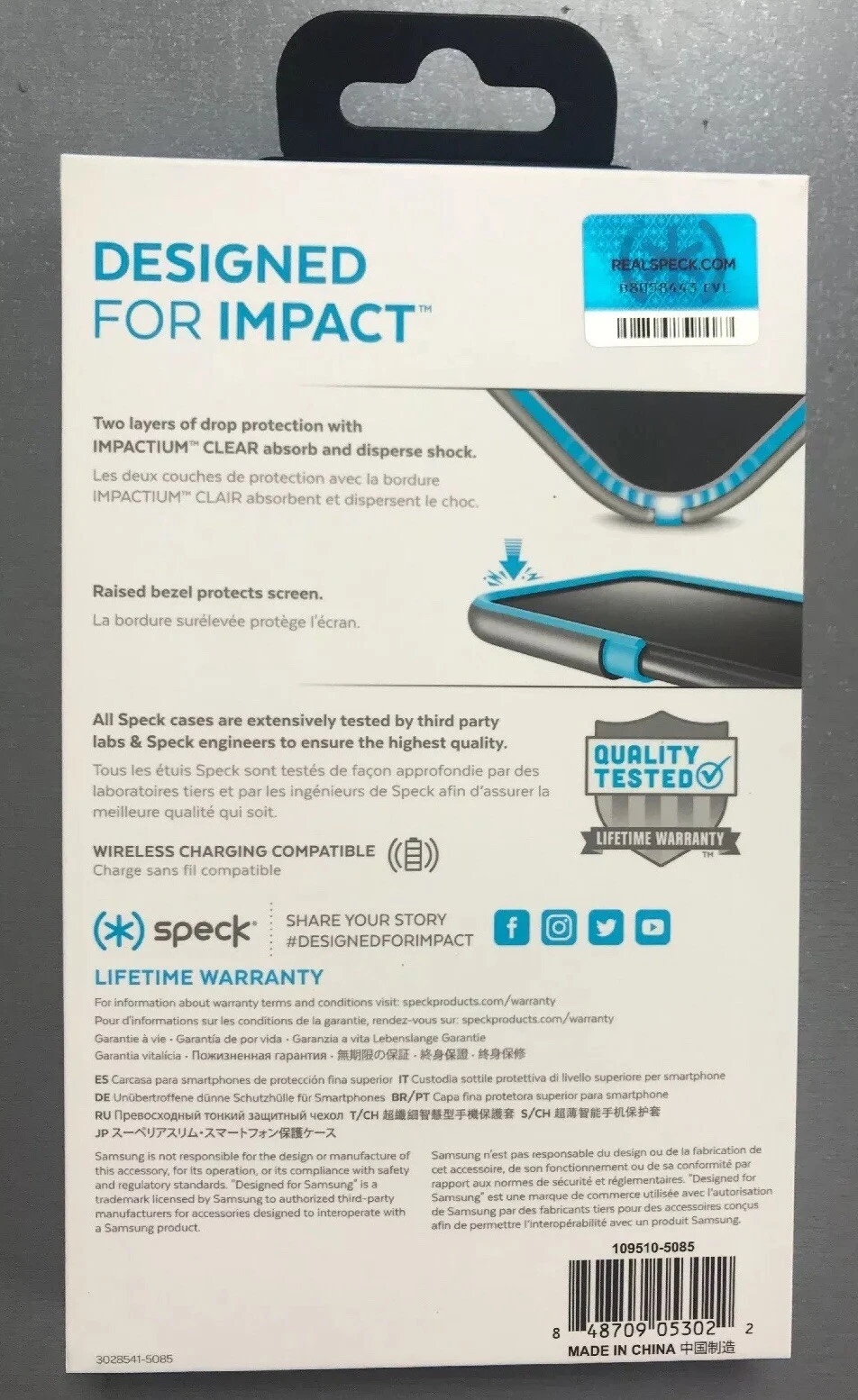 Genuine Speck Presidio Clear Transparent Impact Case for Samsung Galaxy S9 - Image 2