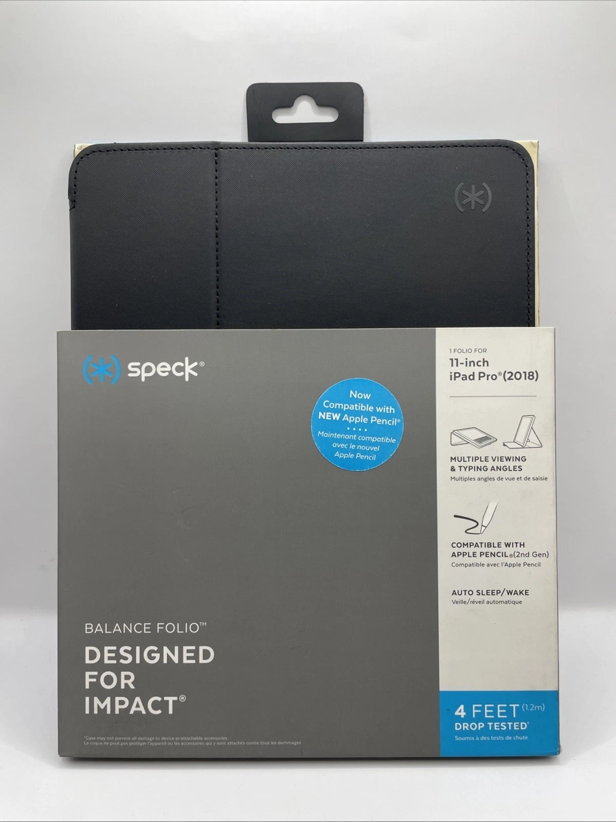 Speck Balance Folio Impact Clipped Closure Case for iPad Pro 11" (1st Gen) Black